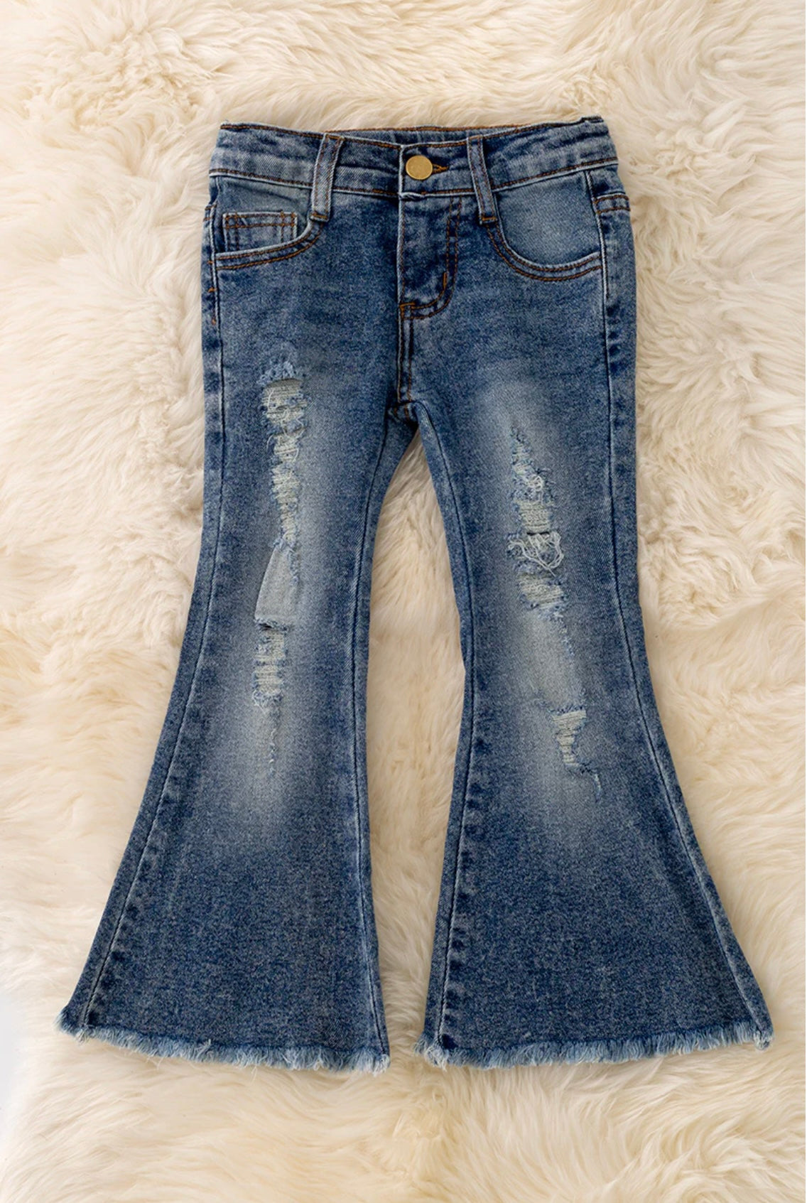 Flare Distressed Denim